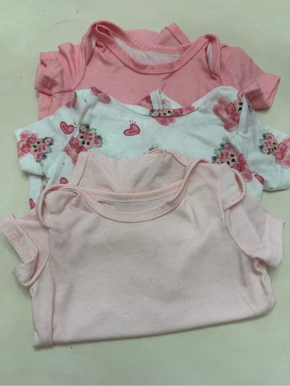 Baby Girls' Pink Short-Sleeve Bodysuit Pack - Soft Cotton